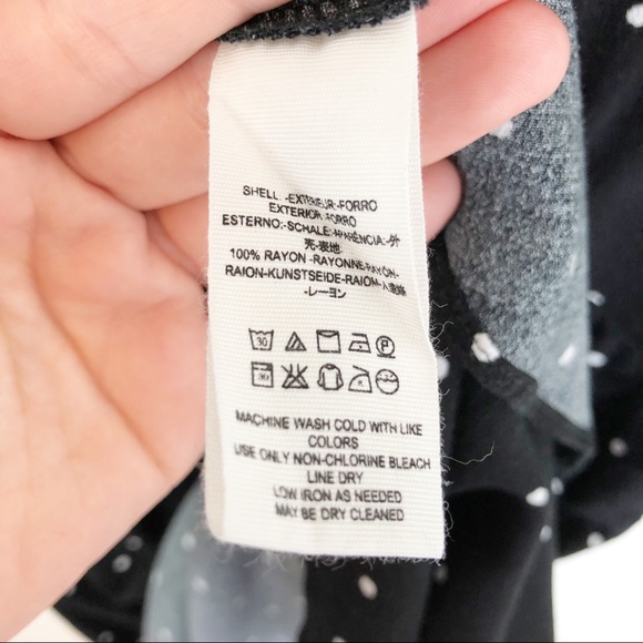 Free People | Black Polkadot Tie Front Dress Small - Picture 5 of 6